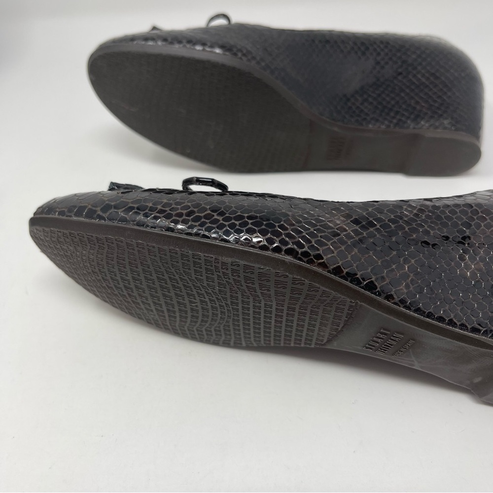 Stuart Weitzman Brown Python Embossed Leather Wed… - image 5